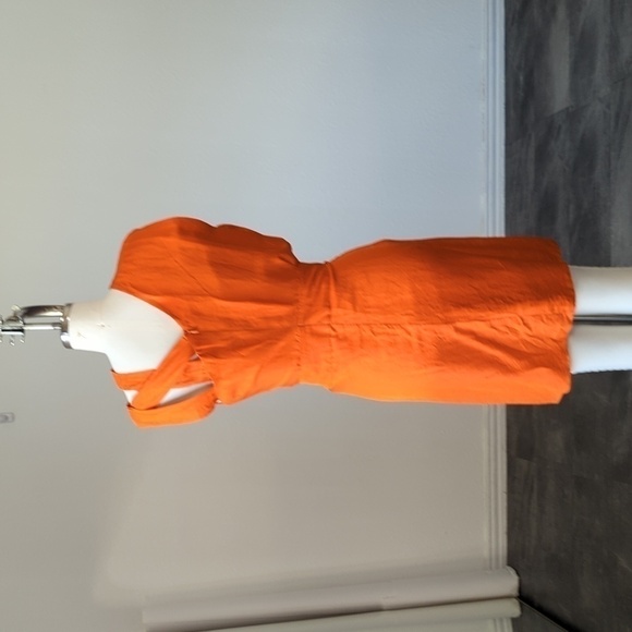 Yigal Azrouel NY Strappy Asymmetric Sheath Dress Orange 4 party cocktail summer - Picture 3 of 8